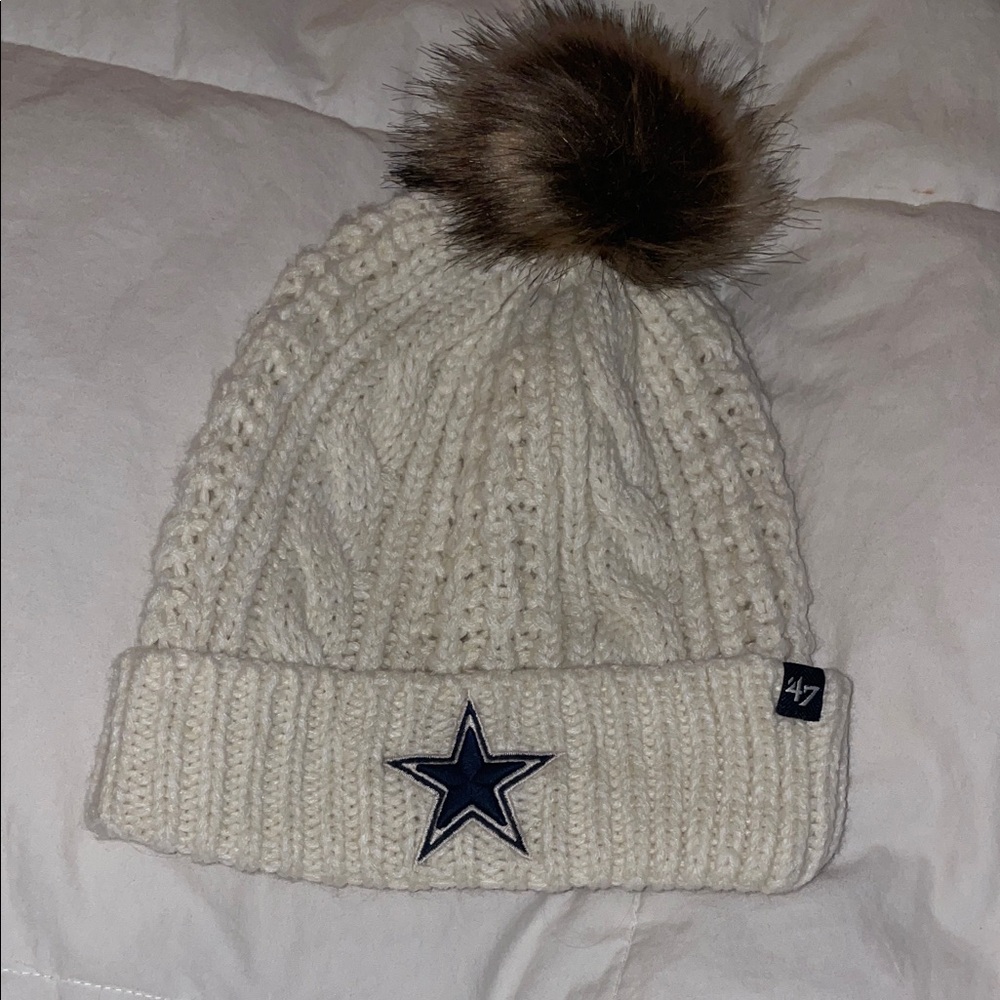 Dallas Cowboys 47 Cream Knit Beanie
